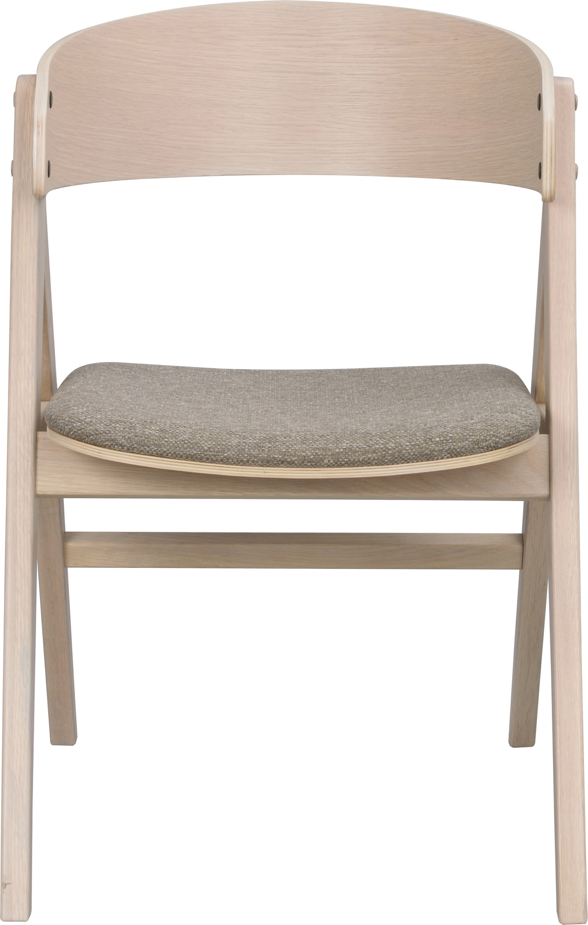 Spisebordsstol med armlæn Rowico Waterton hvidvasket egetræ/brun polypropylenstof FSC 2-pak H80×B55×D61 cm