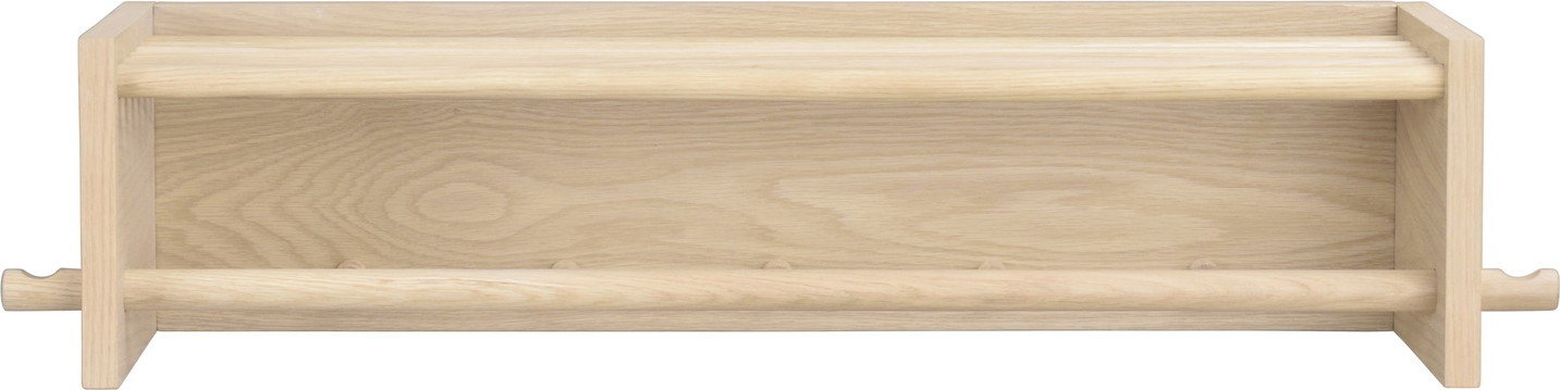 Hattehylde Rowico Hillmond i hvidkalket egetræ/MDF 80 cm til entré