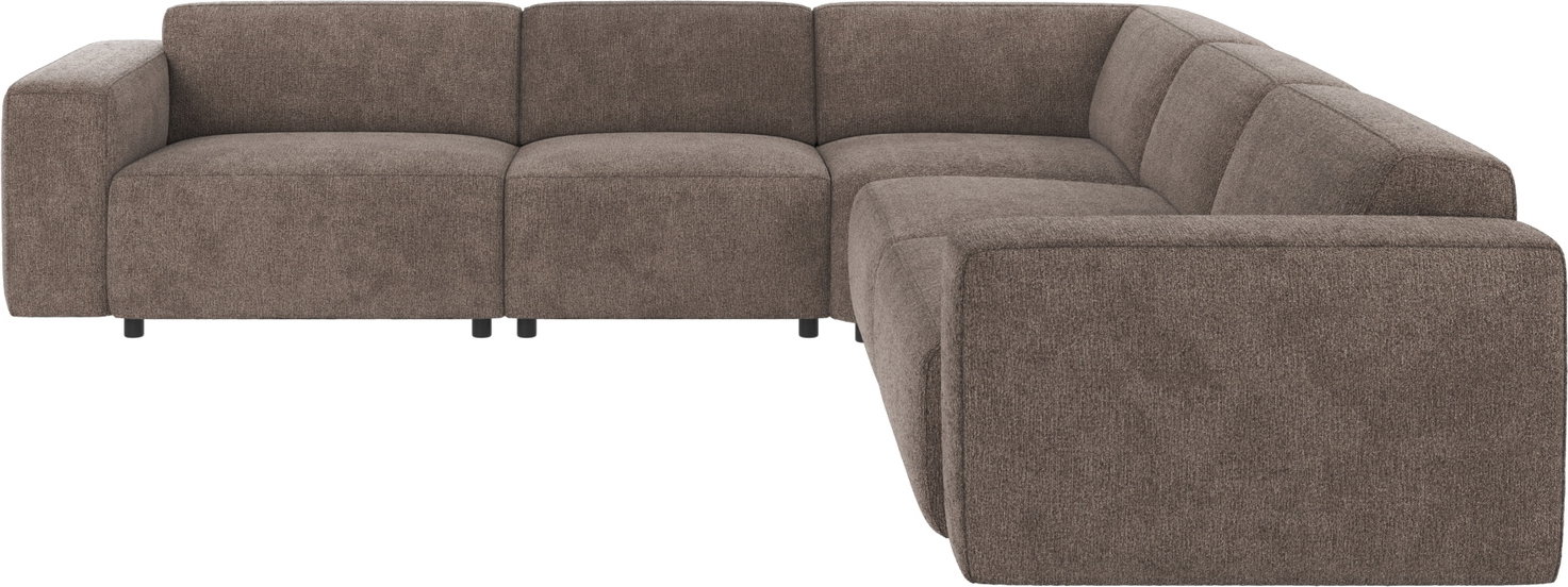 Hjørnesofa Rowico Willard Greg 7 mørk beige 297x297 cm - modulopbygget nordisk sofa