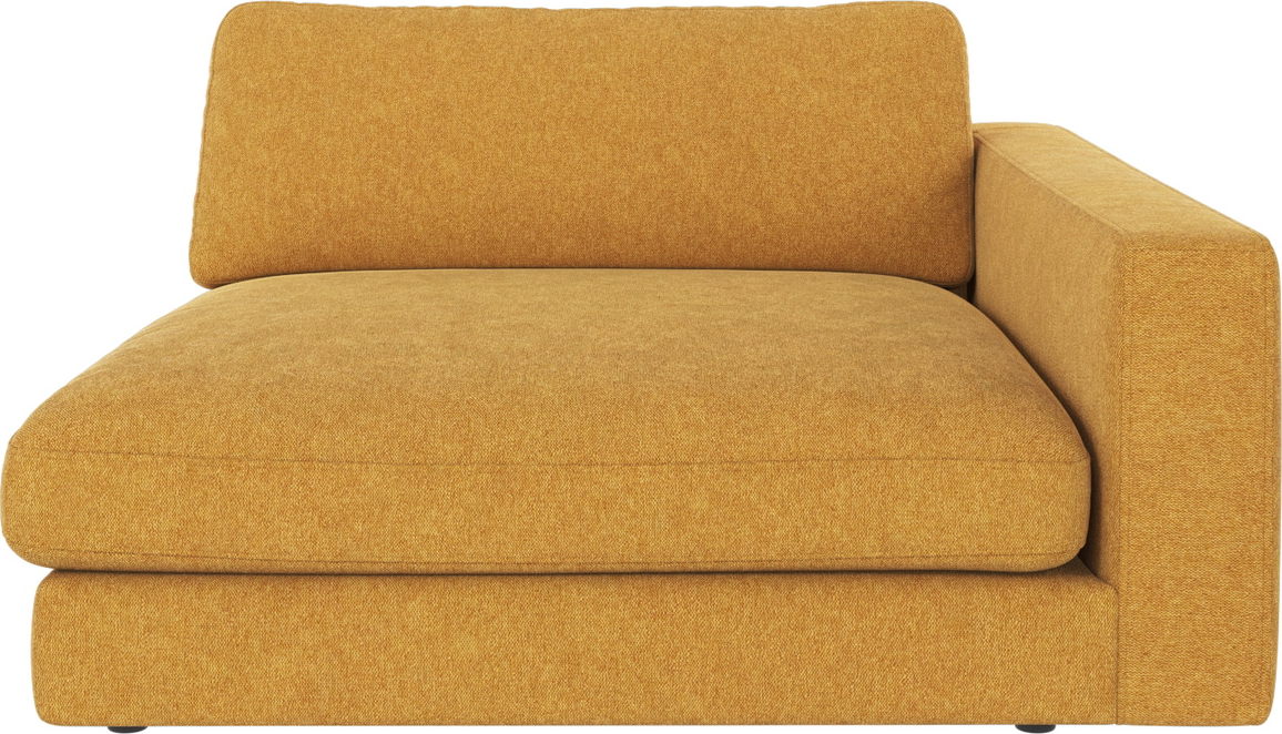 Modulsofa Rowico Duncan højre armlæn lang Brenda 68 gul 78x129x150 cm skandinavisk design polyester