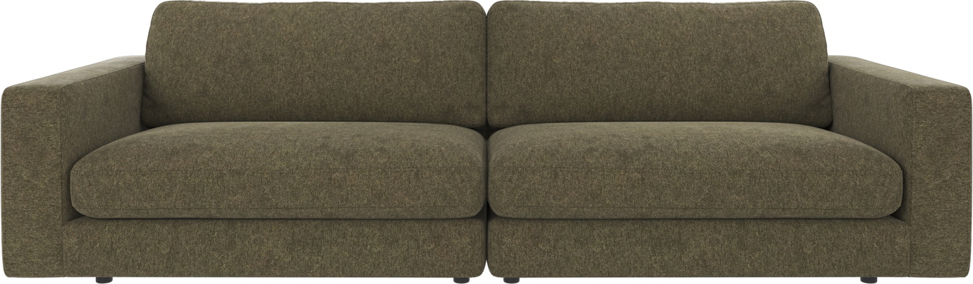 3-personers sofa Rowico Duncan Brenda i varm grøn polyester 258×103×78 cm