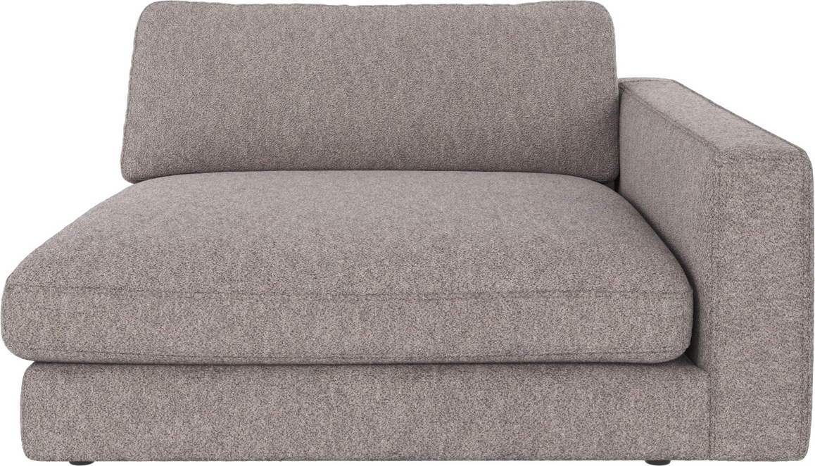 Langt højre armlæn til modulsofa Rowico Duncan i gråt Alice 149-stof