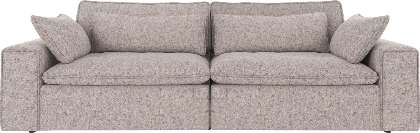3-personers stofsofa Rowico Rawlins Maxi grå - FSCÂ®-mix certificeret, Martindale 40.000, dybe sæder, 4 dekorative puder