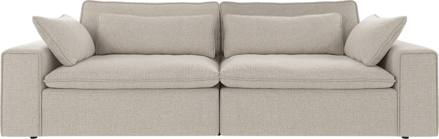 3-personers sofa Rowico Rawlins Maxi lysegrå Robin 1 polyester med Nozag-fjedre og pocket-hynder