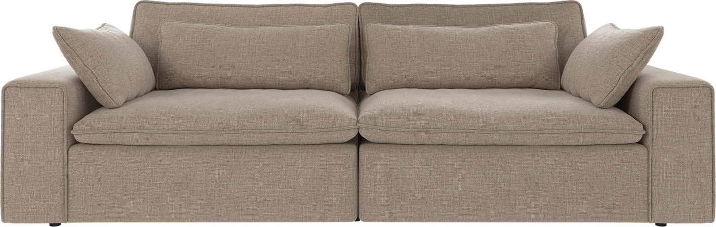3-personers sofa Rowico Rawlins Maxi gråbeige polyester nordisk design H85xB259xD116 cm FSC-mix