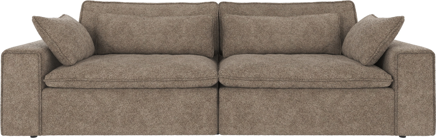 3-personers lounge-sofa Rowico Rawlins Maxi mørk beige Anna 6 polyesterstof FSCÂ®-certificeret