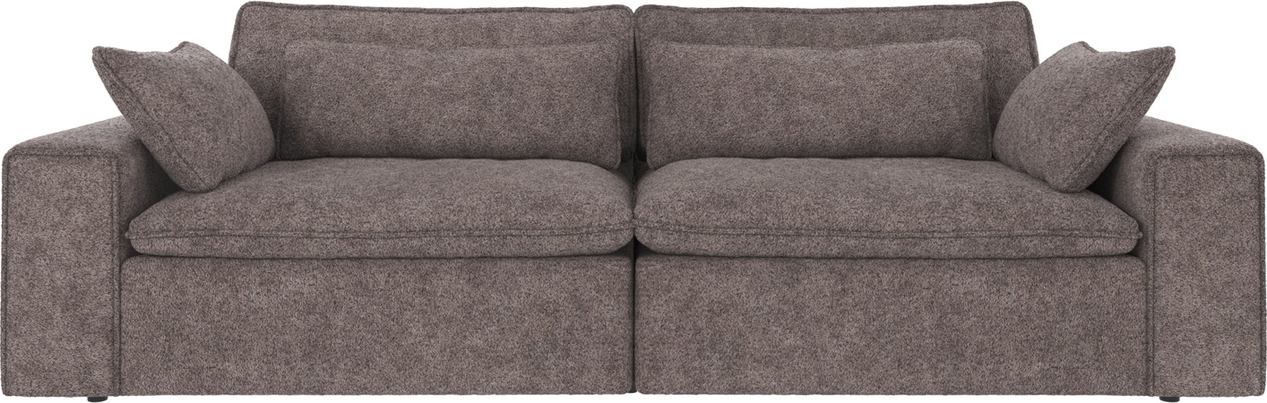 3-personers loungesofa Rowico Rawlins Maxi - mørkegrå Anna-stof FSC-mix, Nozag-fjedre, 259×116×85 cm