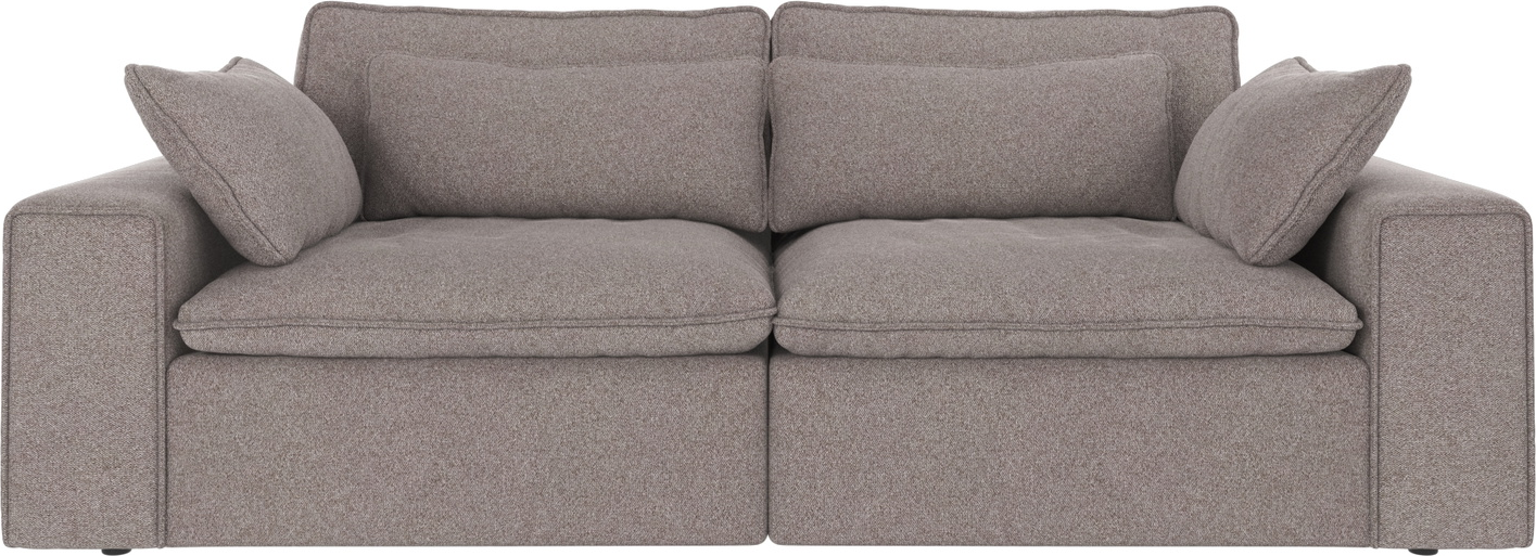 3-personers sofa Rowico Rawlins i blødt Brenda-stof gråbeige 100% polyester 226 cm bred