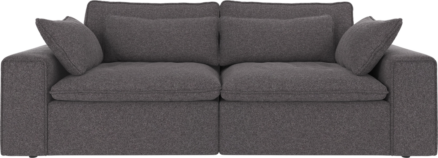 3-personers sofa Rowico Rawlins mørkegrå Brenda 18 stof H85×B226×D116 cm FSC-mix 100 % polyester Martindale 30.000 dybt sæde brede armlæn