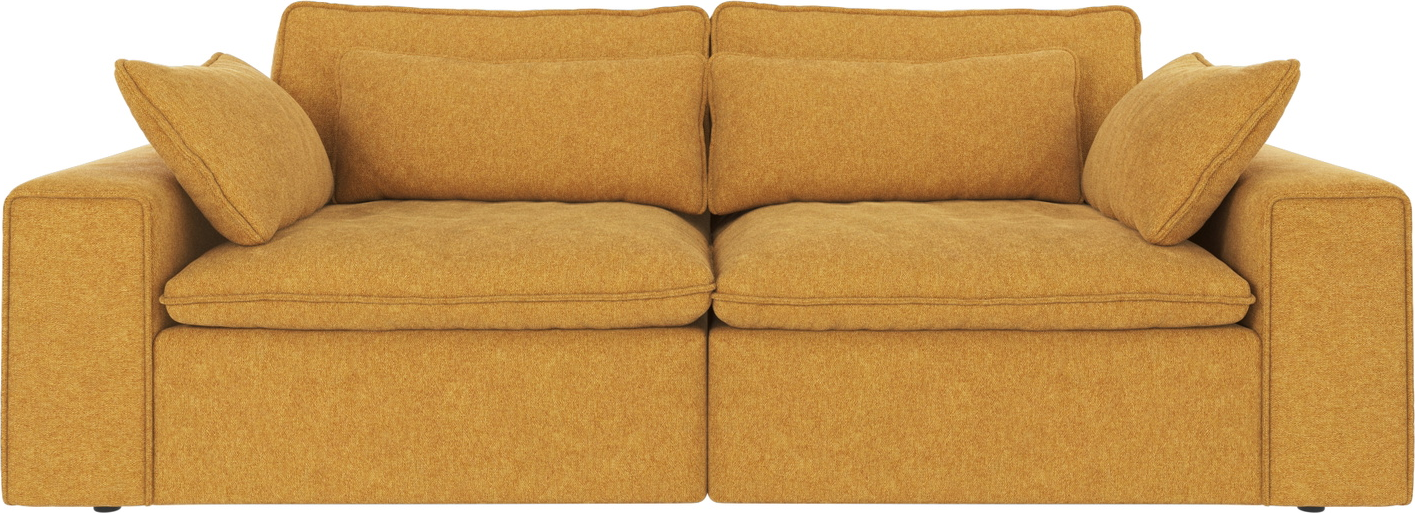 3-personers sofa Rowico Rawlins gul stof Brenda 68 skandinavisk design H85×B226×D116 cm