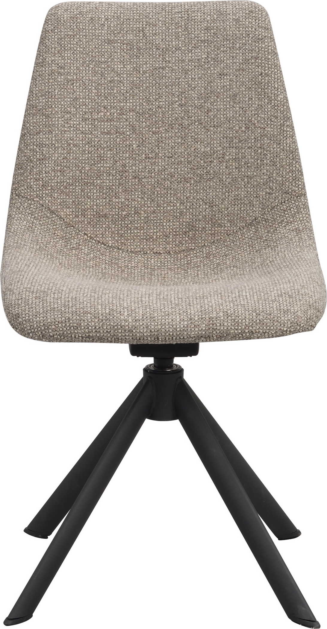 Spisebordsstol Rowico Dunmore ergonomisk 360 drejelig polstret Abby 440 i mørk beige med sort metalramme