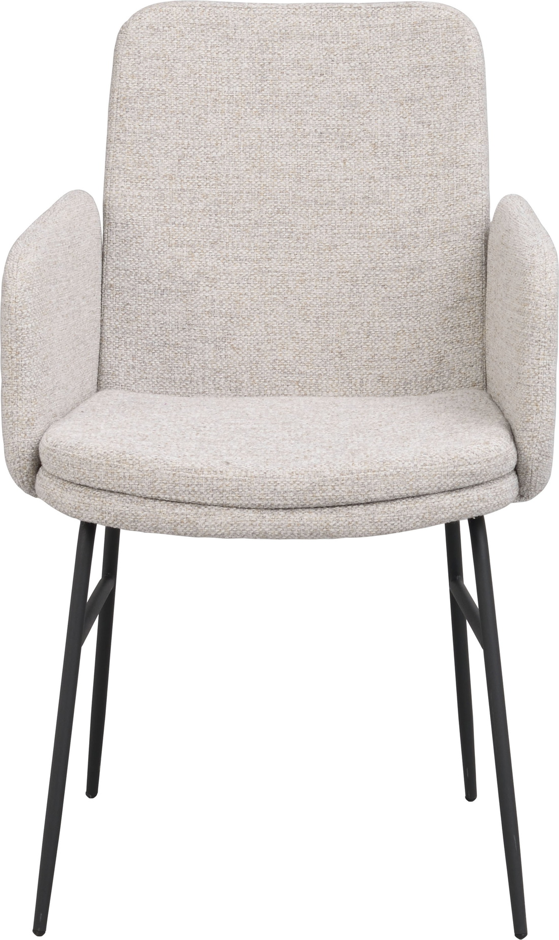 Spisebordsstole med armlæn Rowico Conklin 2-pak - fuldpolstret stof Nolio 24 lys beige nordisk design