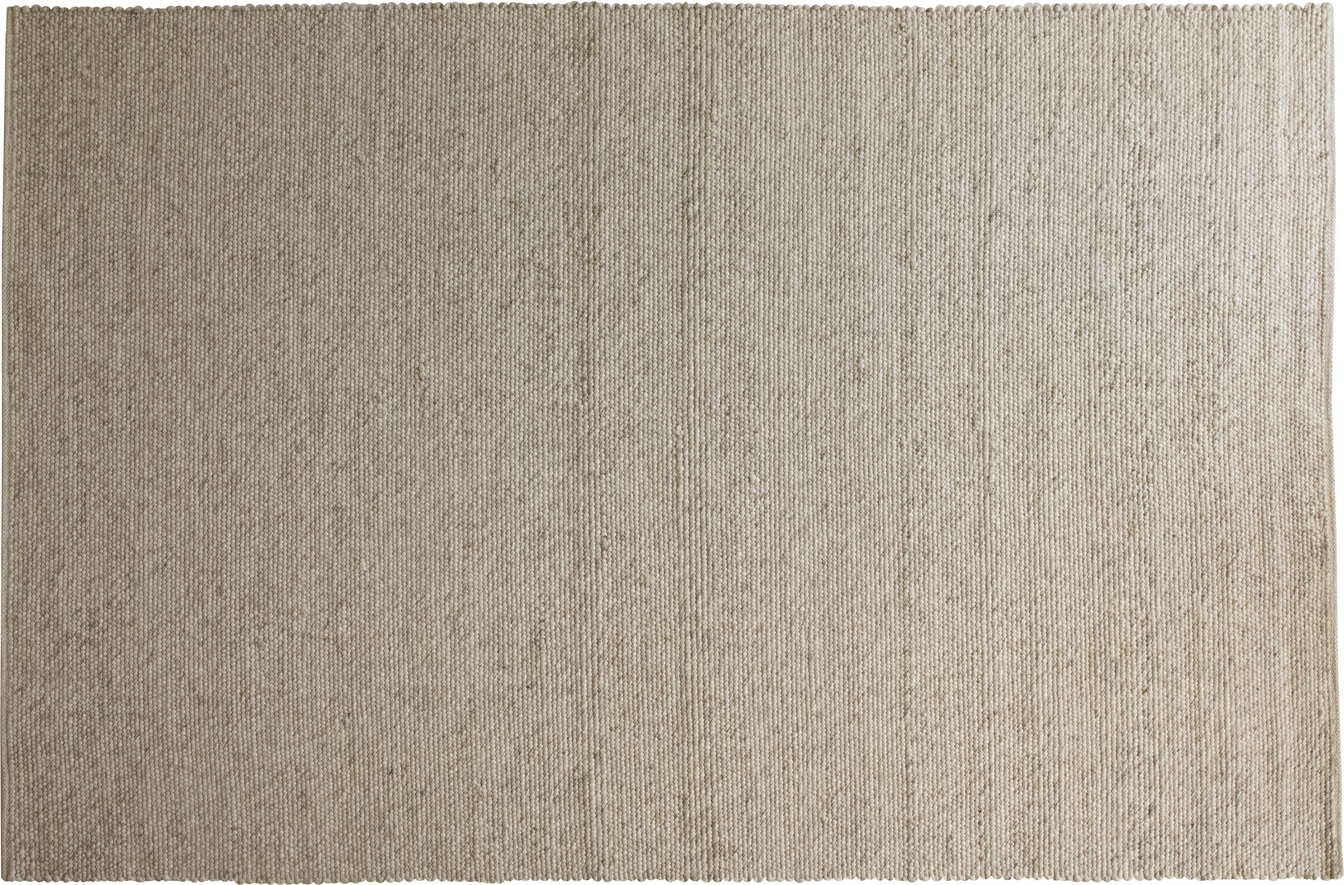 Gulvtæppe Rowico Donegal håndvævet uldtæppe løkket luv 200×290 cm beige