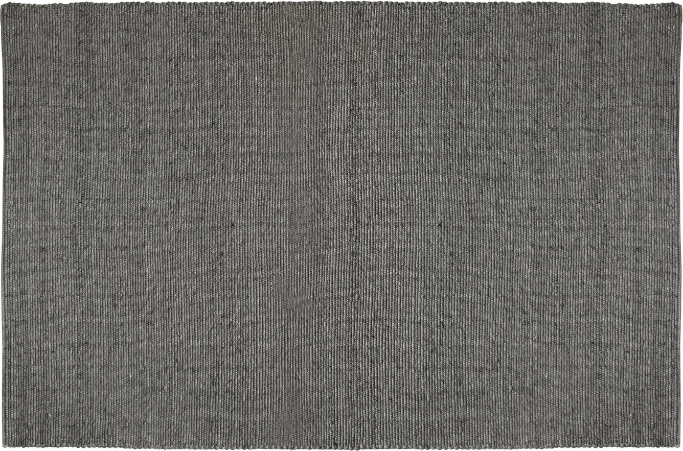 Gulvtæppe Rowico Donegal mørkegrå håndvævet 100% uld 200 x 290 cm