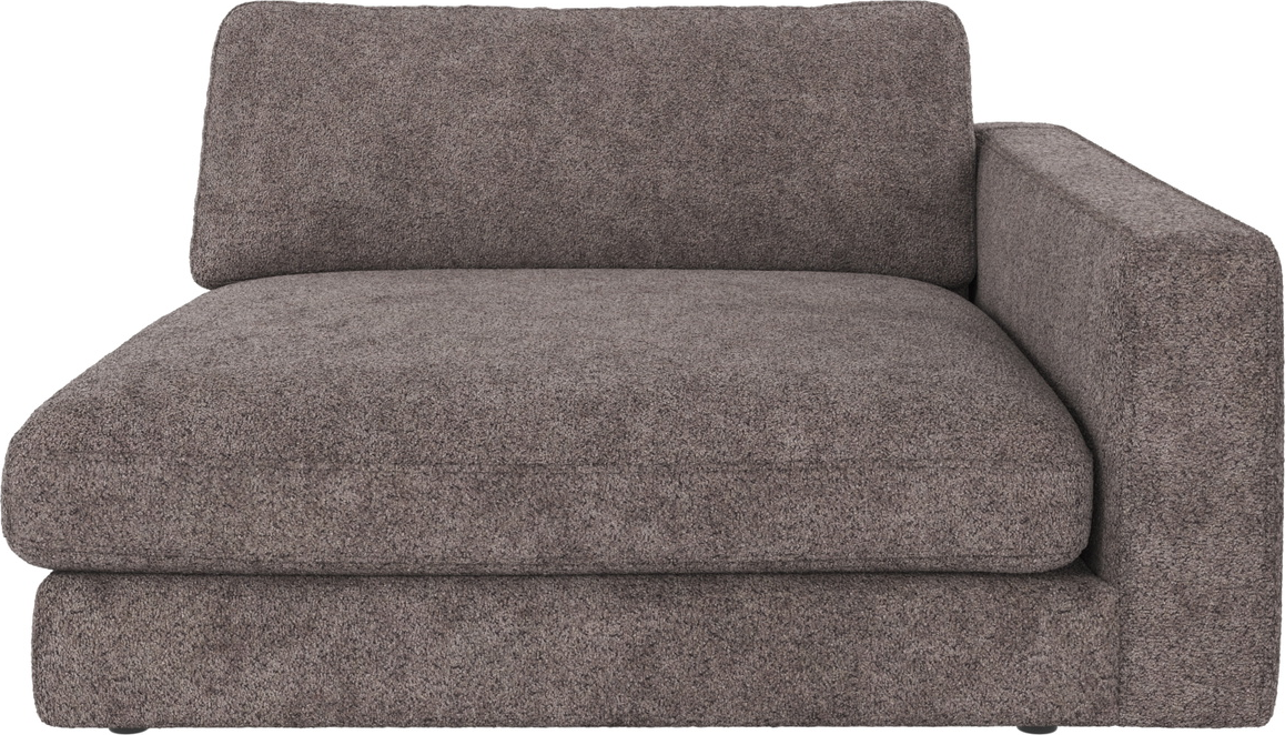 Modulsofa højre armlænsmodul lang Rowico Duncan mørkegrå Anna 18 polyester FSC-certificeret 150 cm dybde
