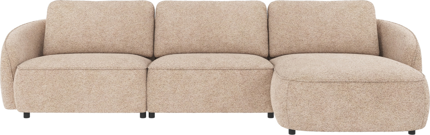 Chaiselongsofa Rowico Norris Anna lysebeige højrevendt 319x162 cm polyester