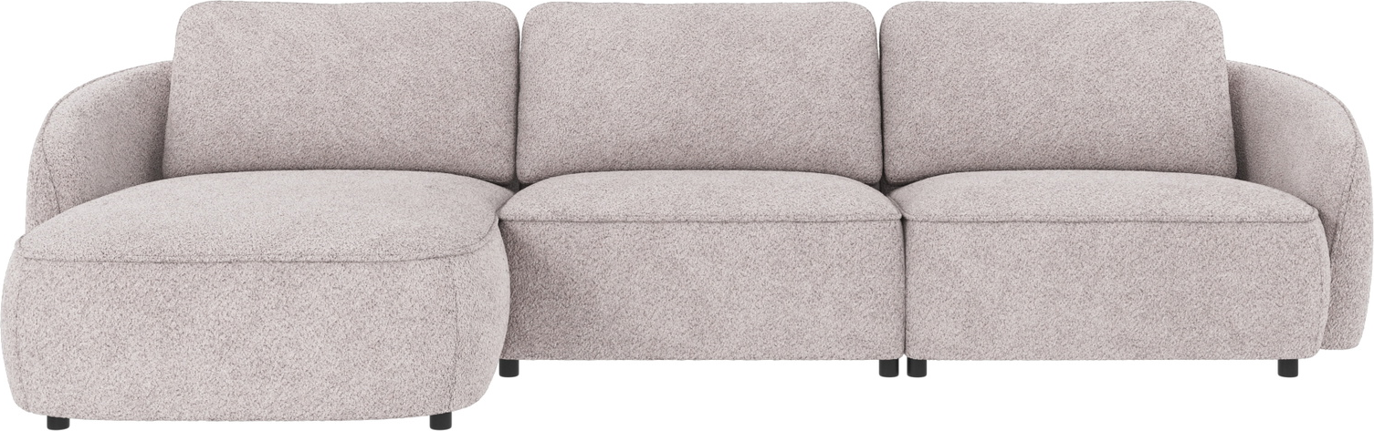 Chaiselongsofa Rowico Norris venstrevendt i Anna 15 lys grå polyesterstof med Nozag-fjedre og HR-koldskum skandinavisk design med FSCÂ®-ramme