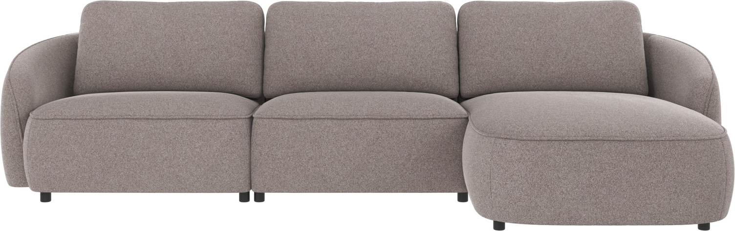 Chaiselongsofa højrevendt Rowico Norris gråbeige Brenda stof 319 cm bred nordisk komfort