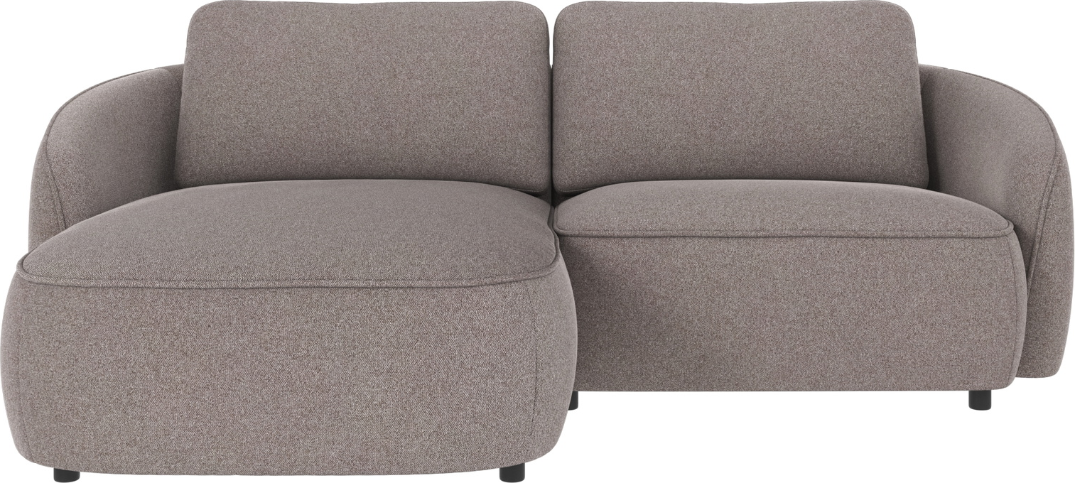 Chaiselongsofa Rowico Norris venstrevendt i gråbeige Brenda stof 226×162×80 cm