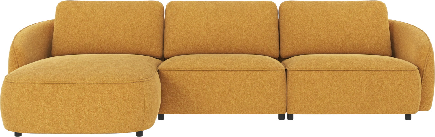 Chaiselongsofa Rowico Norris gul venstrevendt 319×162 cm polyester FSC-mix loungemøbel