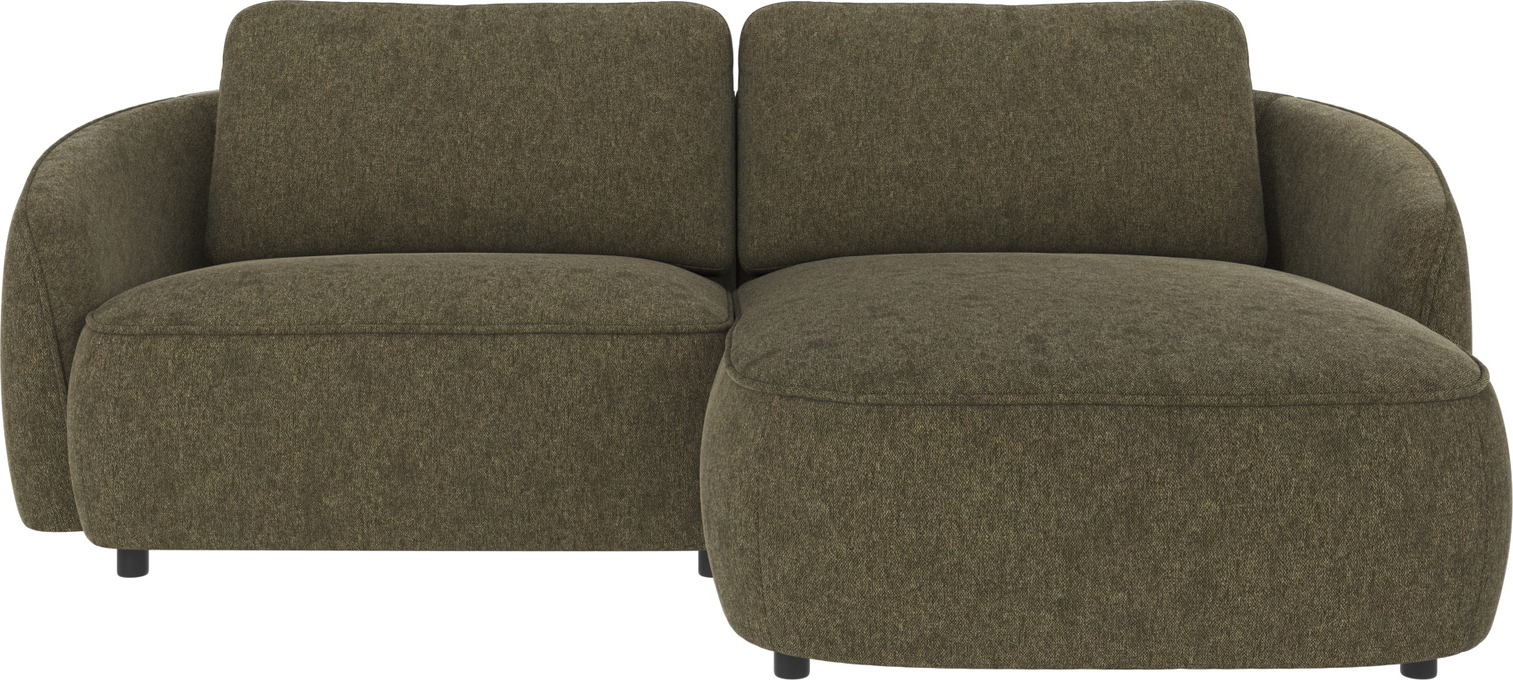Chaiselongsofa Rowico Norris højrevendt 226x162 cm grøn polyester Brenda 77
