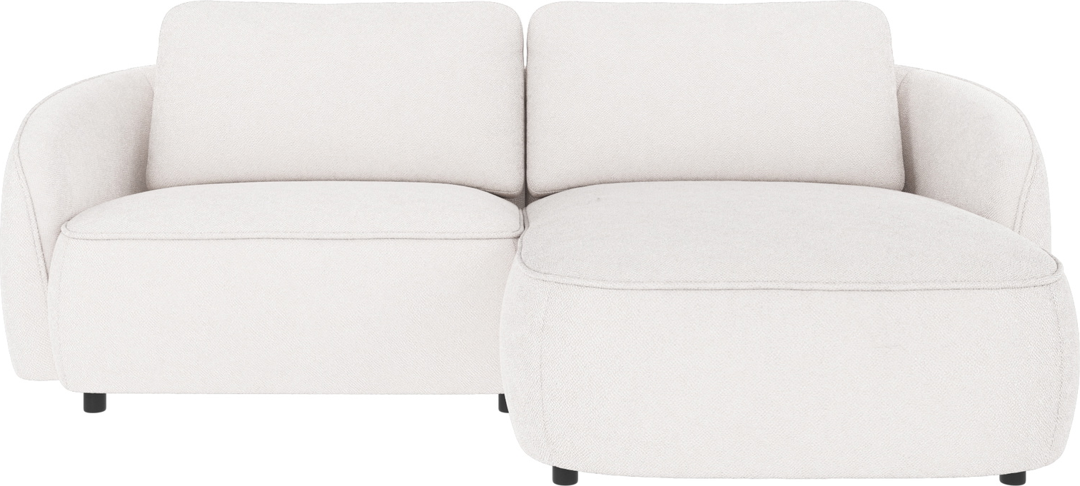 Chaiselongsofa Rowico Norris Bobby hvid højrevendt 226x162x80 cm, 100% polyester, High Resilience koldskum, FSC-træ