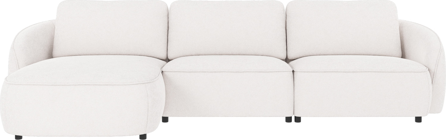 Chaiselongsofa venstrevendt Rowico Norris i hvidt Bobby polyester