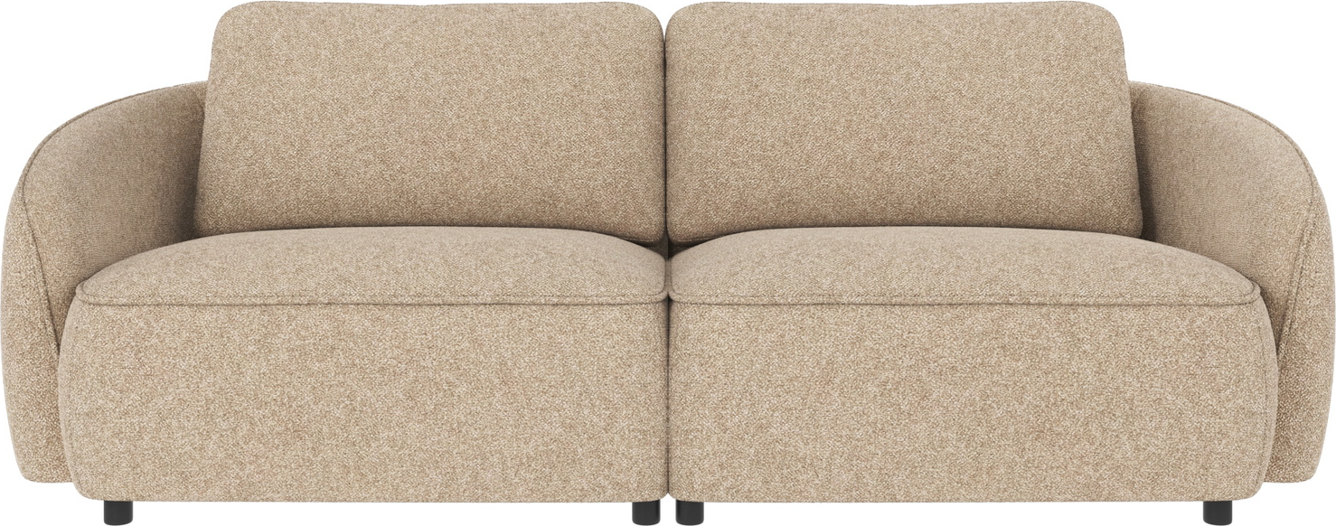 3-personers stofsofa Rowico Norris Bobby beige, slidstærk polyester