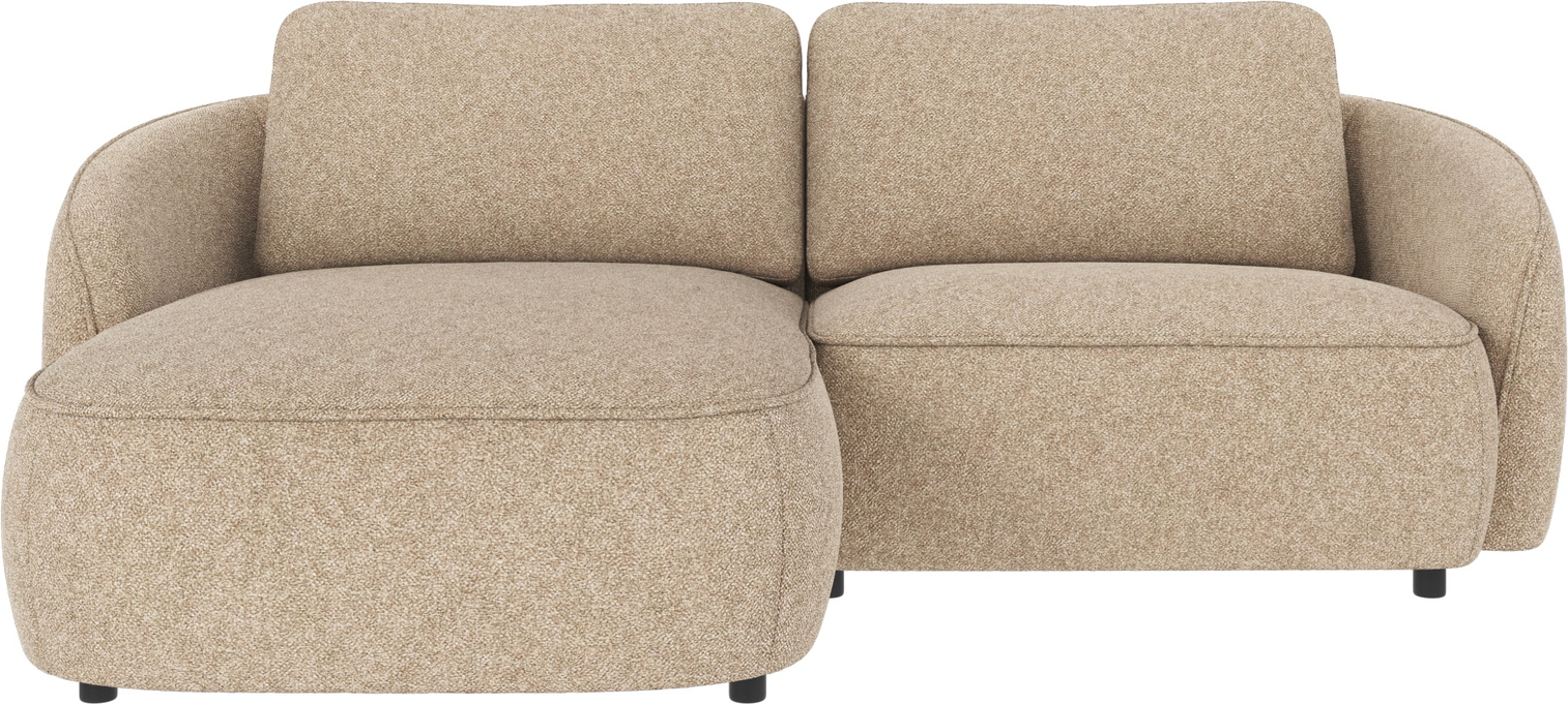 Chaiselongsofa Rowico Norris venstrevendt i beige Bobby polyester H80x226x162 cm
