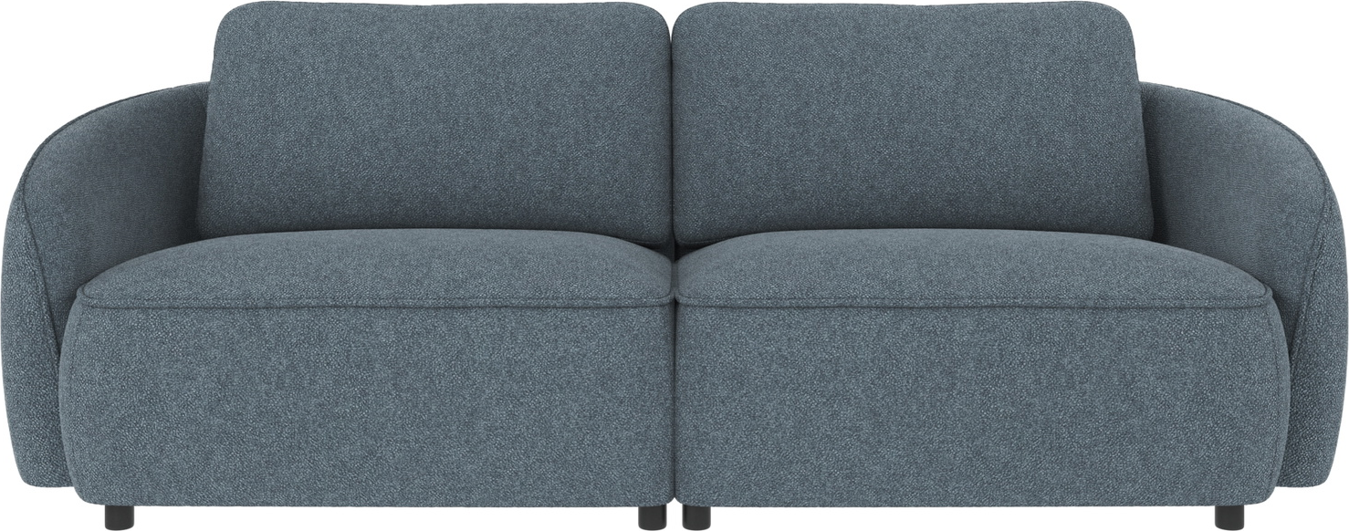 3-personers sofa Rowico Norris Bobby mellemblå polyester Ø102x226x80 cm Martindale 100.000 Nozag-fjedre koldskum
