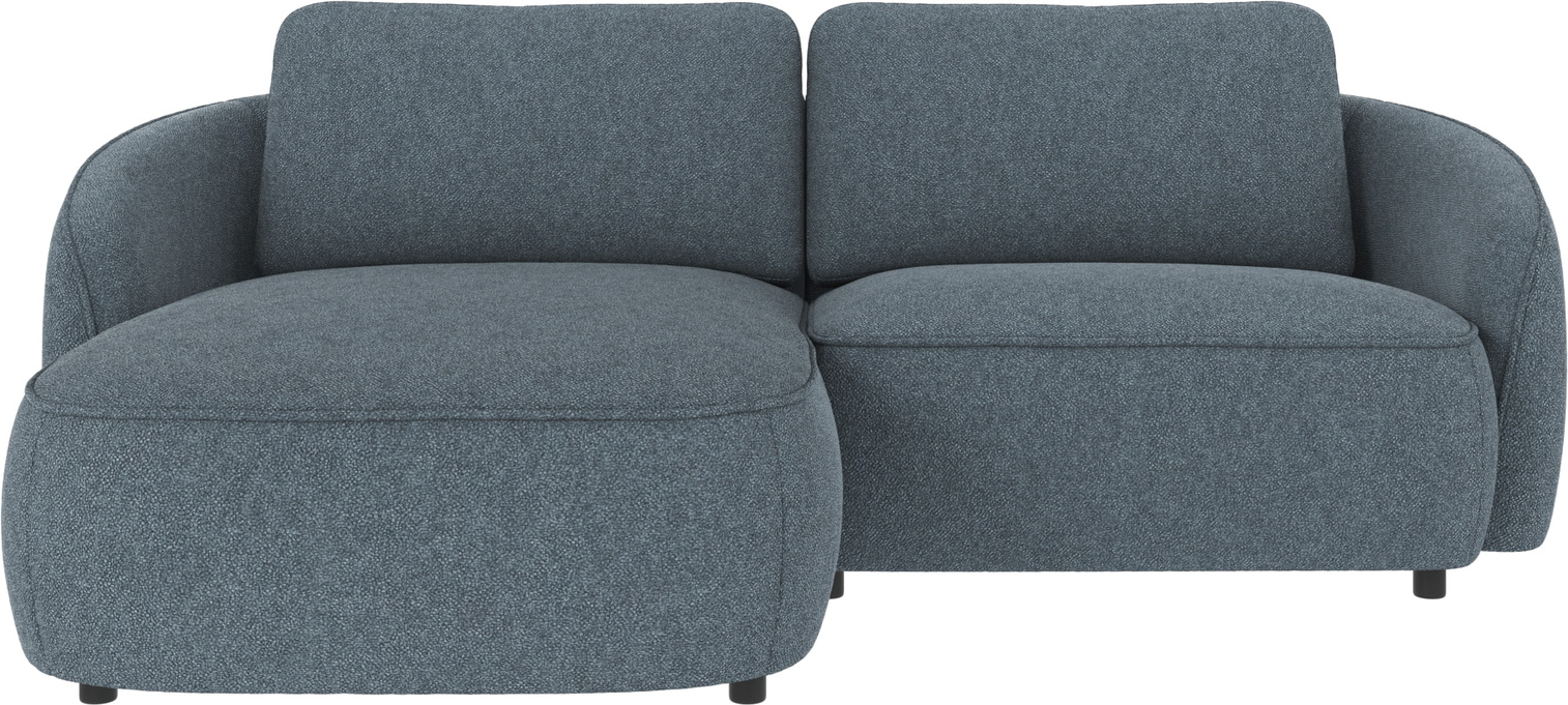 Chaiselongsofa Rowico Norris skandinavisk design venstrevendt 226x162 cm Bobby 15 mellemblå