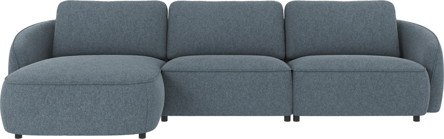 Chaiselongsofa venstrevendt Rowico Norris - mellemblå Bobby 15 polyester 319×162 cm