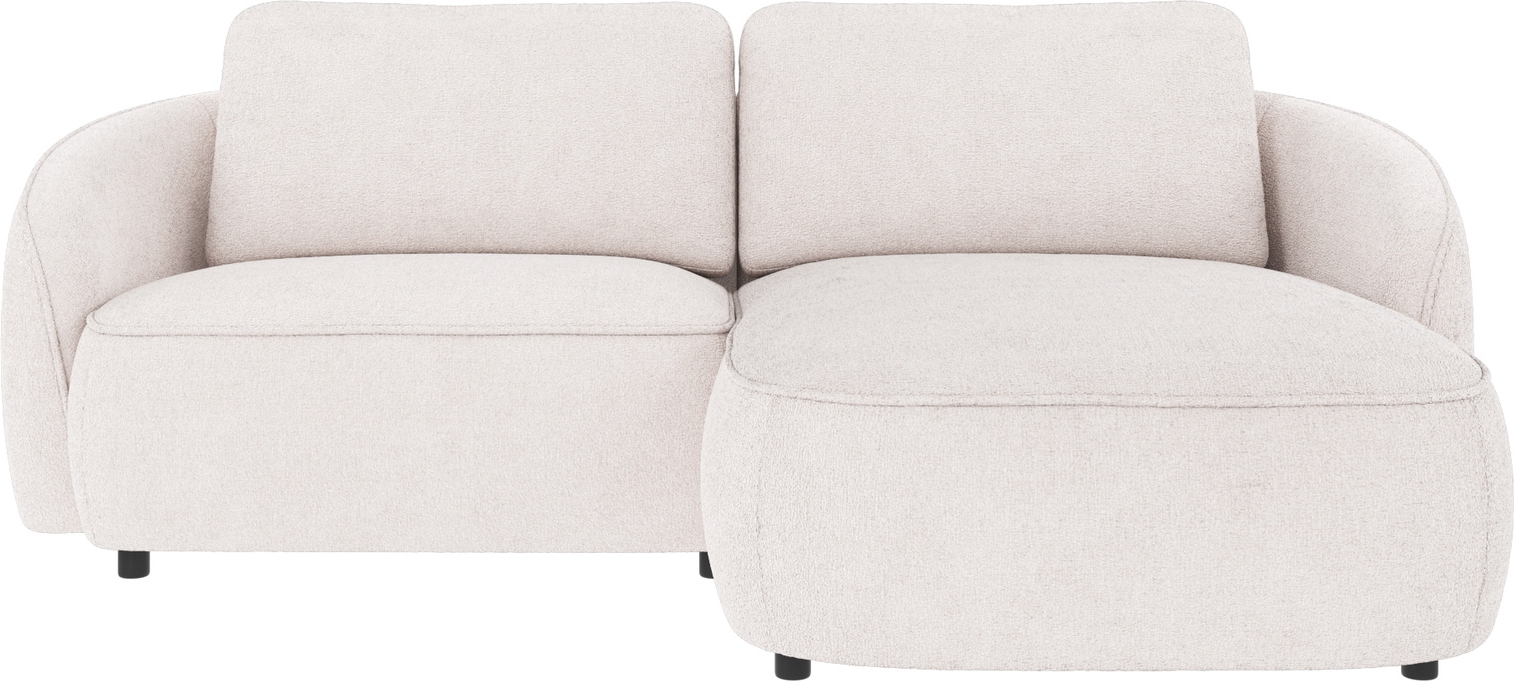 Chaiselongsofa højrevendt Rowico Norris hvid Greg polyester 226 cm skandinavisk design