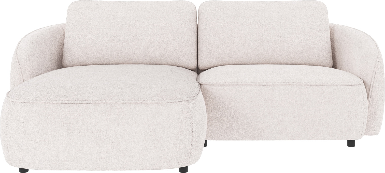 Chaiselongsofa Rowico Norris venstrevendt hvid polyester 226x162 cm