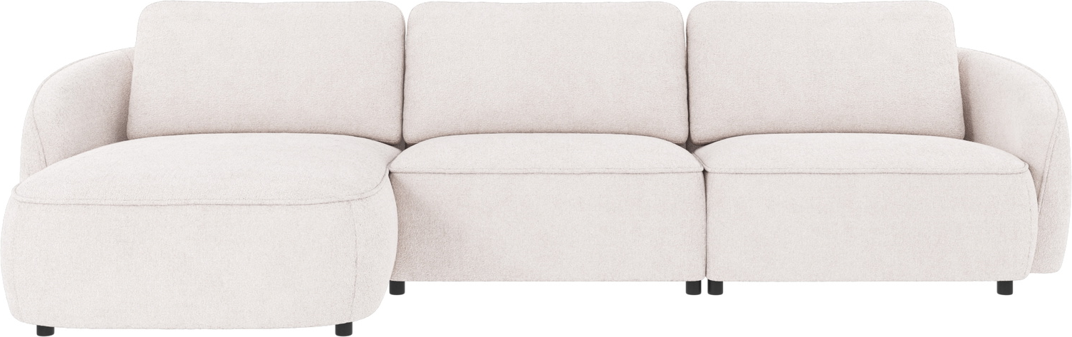 Chaiselongsofa venstrevendt Rowico Norris 319x162 cm hvid Greg 1 polyester FSCÂ®-mix træstel High Resilience-koldskum
