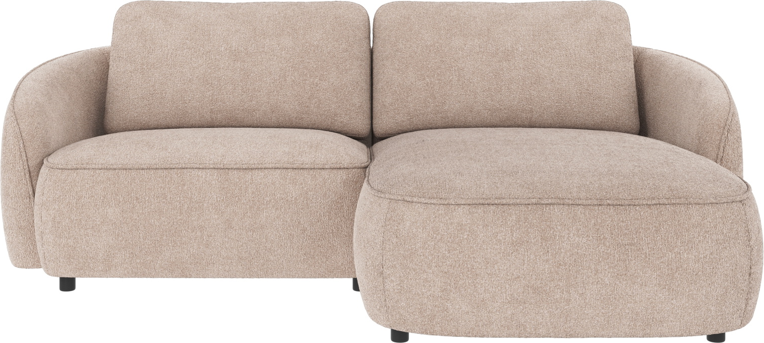 Chaiselongsofa Rowico Norris Greg 3 lysebeige stof højrevendt H80xB226xD162 cm