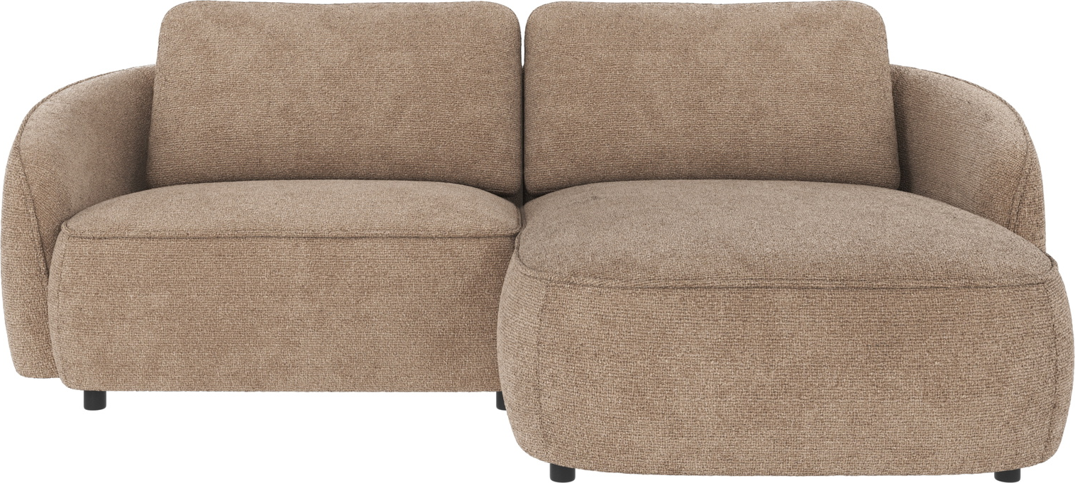 Chaiselongsofa Rowico Norris højrevendt, gråbeige stof, H80xB226xD162 cm