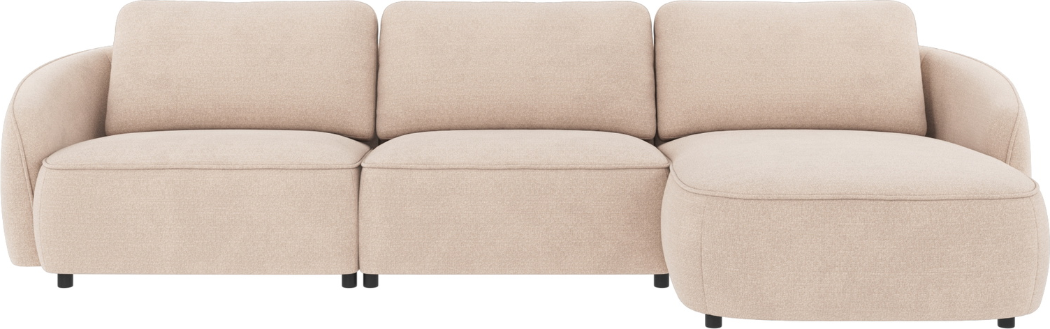 Chaiselongsofa loungesofa højrevendt Rowico Norris Rita lysebeige 319×162 cm
