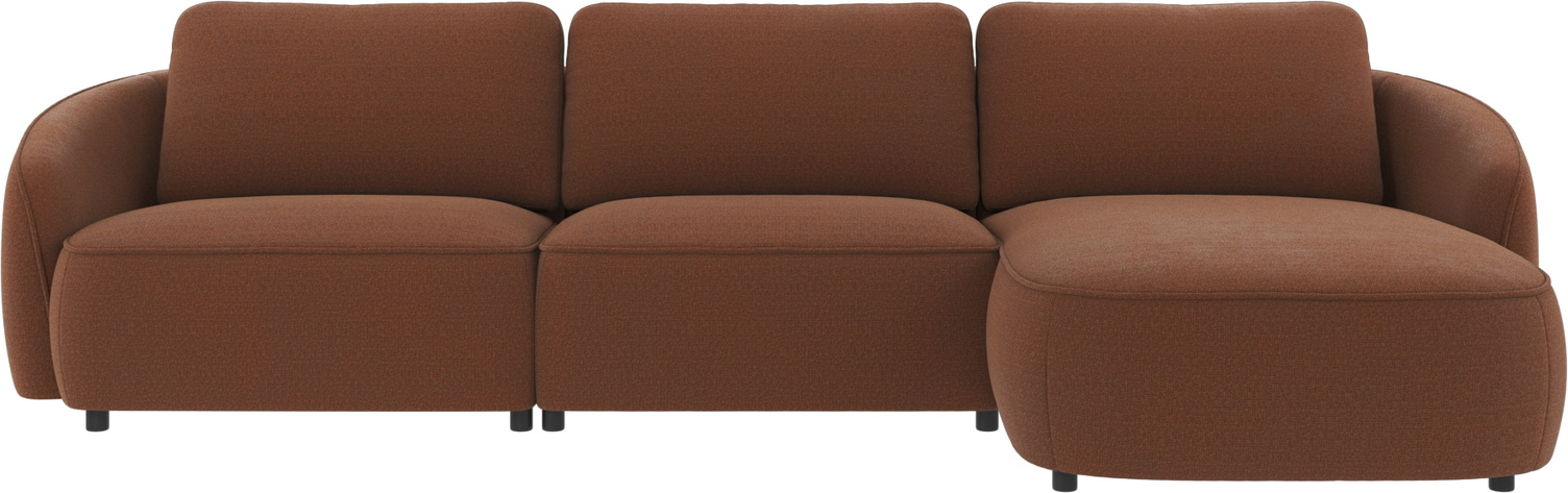 Rowico Norris chaiselongsofa højrevendt Rita 96 rød 100% polyester 319×162×80 cm