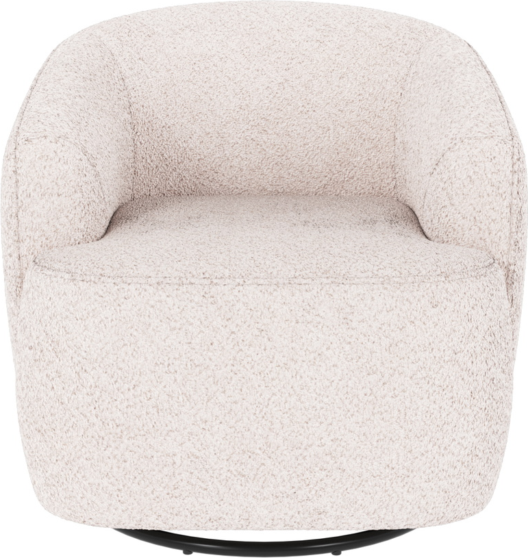 Loungestol/Lænestol Rowico Dermot Anna 1 Hvid Polyester 360 Drejefunktion og Gyngning 78x85x90 cm