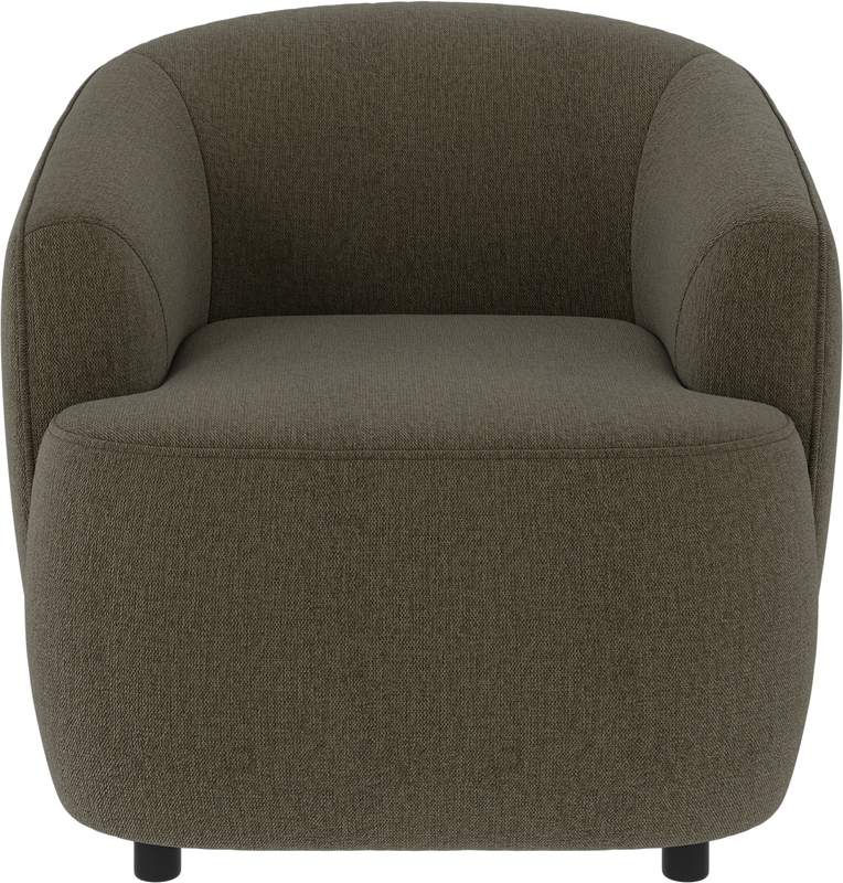 Loungestol Rowico Dermot - polstret lænestol i dybgrøn Brenda 77 polyester FSC-mix