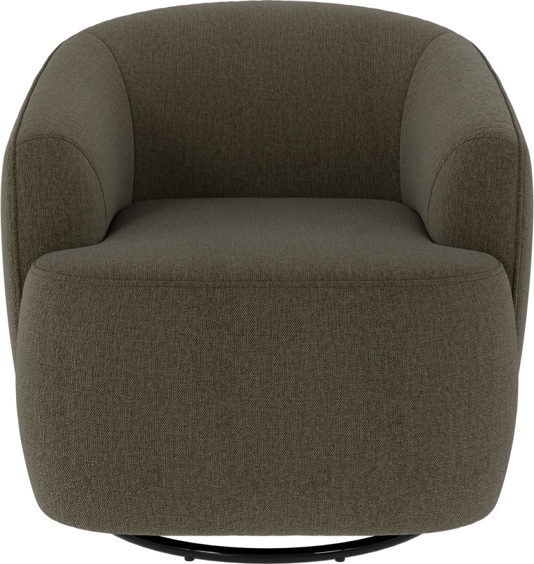 Loungestol Rowico Dermot 360 drejestol i grøn Brenda polyester med vingefunktion