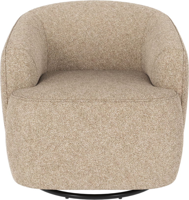 Loungestol Rowico Dermot Bobby 2 beige - 360 drejbar & vuggemekanisme, FSC-mix, H78×B85×D90 cm