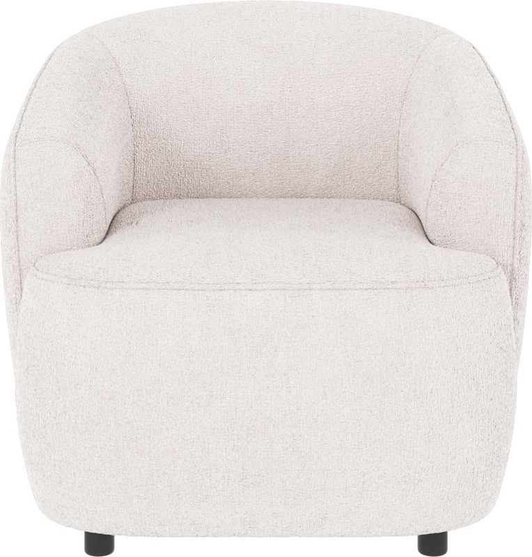 Loungestol/lænestol Rowico Dermot Greg 1 polyester hvid polstret FSC-mix træramme 77×85×90 cm