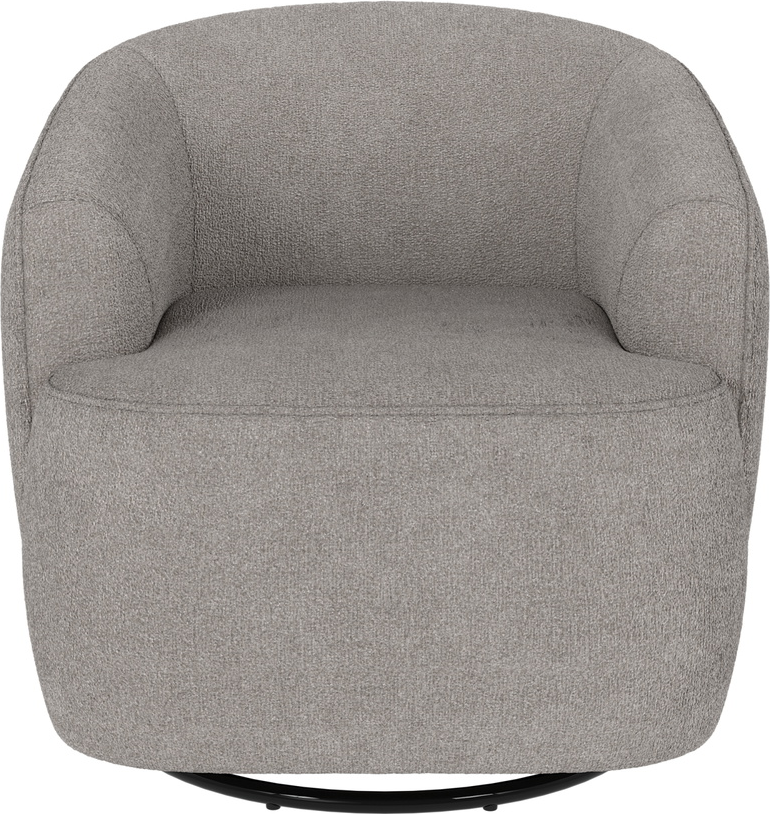 Loungestol Rowico Dermot lænestol i lysegrå Greg 17-stof FSC-mix med swivel og gyngemekanisme