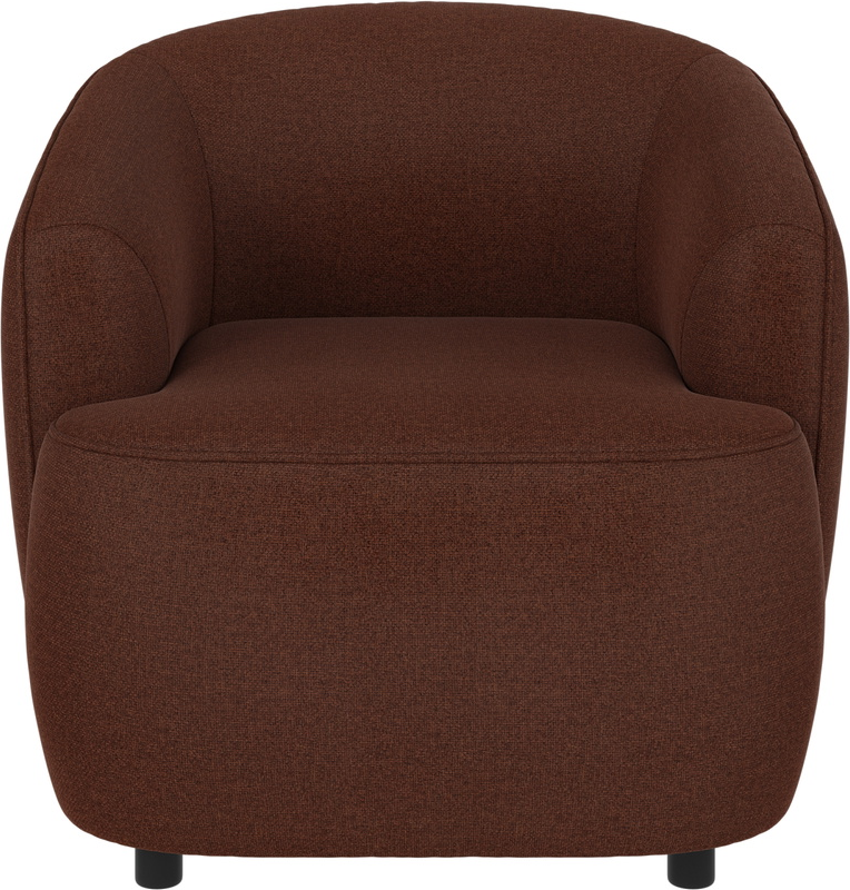 Loungestol Rowico Dermot Rita 96 dybrød polsteret FSC-mix træ