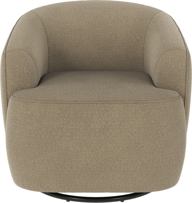 Loungestol Rowico Dermot mørk beige Rita 109 polyester 360 drejefunktion vippeeffekt H78xB85xD90 cm