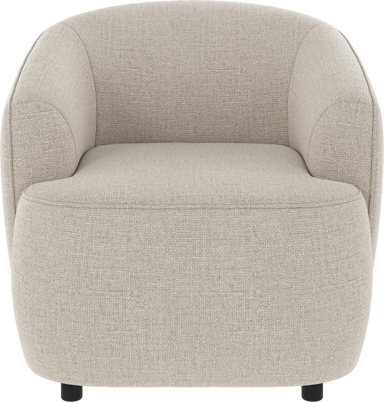 Loungestol lænestol Rowico Dermot lysegrå Robin 1 stof fast sæde med Nosag-fjedre massiv træramme Martindale 100000 H77 x B85 x D90 cm