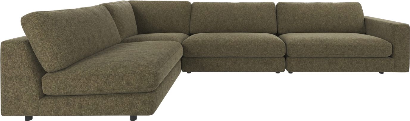 Rowico Duncan hjørnesofa modulsofa 23-seater open end i Brenda 77 grøn meleret polyester