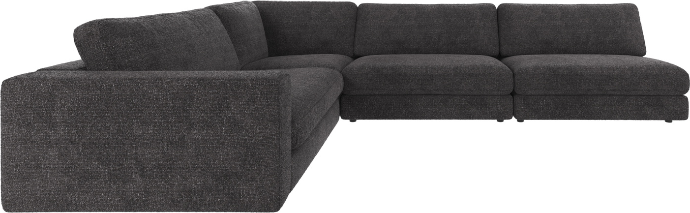 Hjørnesofa Rowico Duncan modulopbygget i mørkegråt Robin polyester B325xD230 cm